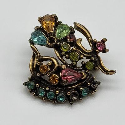 1960 Hollycraft Multi-Stone Pin
