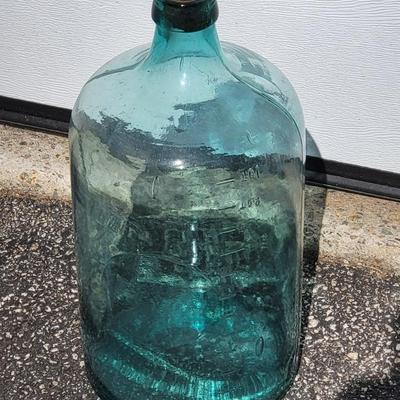 Gorgeous Blue Large Antique Bottle with Cork