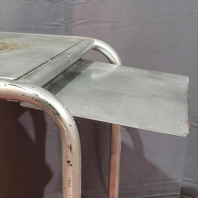 Vintage Metal Table on Casters