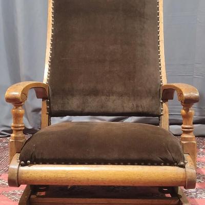 Antique Victorian Spring Loaded Rocking Chair