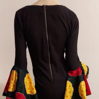 Vtg 70s Victor Costa OOAK Maxi dress Floral Chambray  AppliquÃ©s