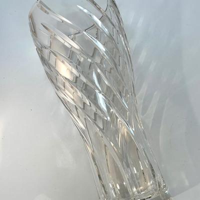 Large Deep Cut Crystal Vase High Quality Heavy