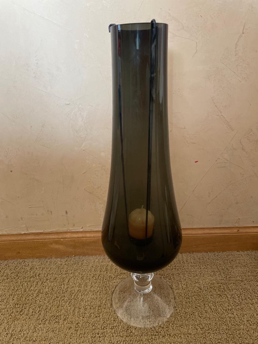 Tall black candle holder