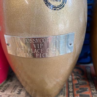 Rossmoor Bowling Alley Commemorative Award Trophy Bowling Pins