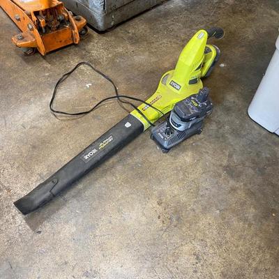 Ryobi Hybrid Battery & Electric Leaf Blower with Charger & Extra Batteries