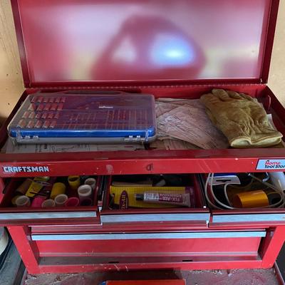 Craftsman Red Two-Piece Toolbox Roll Away Cabinet with All Tools & Hardware Included