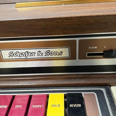 Vintage Schafer & Sons Cavalier 6129 Colton Piano & Organ Drum Machine