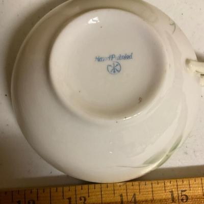 J.S. Germany Bowl And Hand Painted Cups Nippon Porcelain