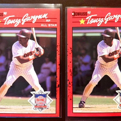 1990 Donruss Card #705 TONY GWYNN *ERROR & CORRECTED*