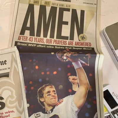 New Orleans Saints Super Bowl Times Picayune Newspapers Set of TWO