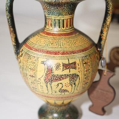 GROUPING OF FOUR STAVROPOULOS ANCIENT GREEK POTTERY REPRODUCTIONS OF QUALITY