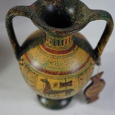 GROUPING OF FOUR STAVROPOULOS ANCIENT GREEK POTTERY REPRODUCTIONS OF QUALITY