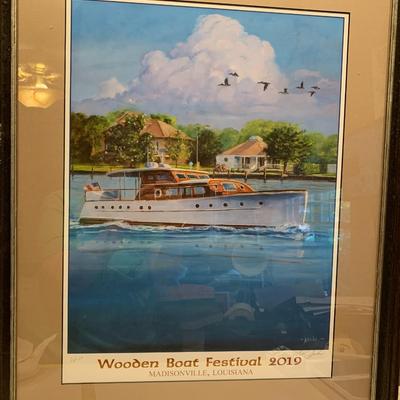 Wooden Boat Festival Madisonville 2019 Framed Matted Print Number ONE of 250