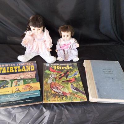 SHIRLEY TEMPLE'S STORYBOOKS AND 2 DOLLS
