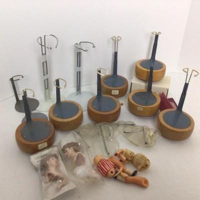 771 Doll Stand Lot Schmid Musical Kaiser Stands