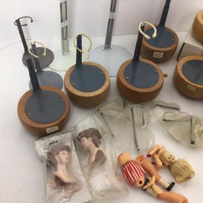 771 Doll Stand Lot Schmid Musical Kaiser Stands