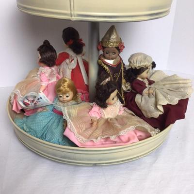 755 Madame Alexander Miniature Dolls & 3 Tier Display