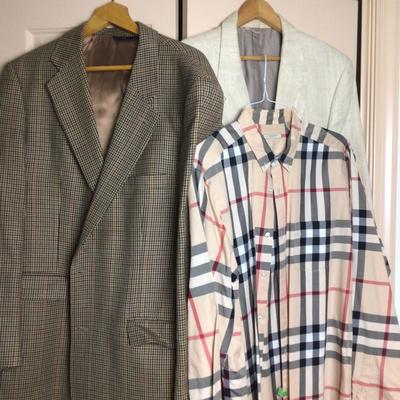 737 Burberry XL Silk Shirt & Brooks Brothers Blazer