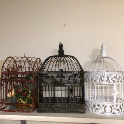 677 Hanging Birdcage Lot of 3