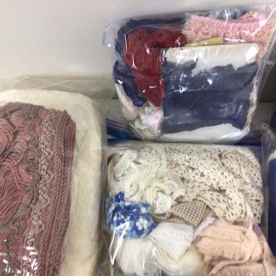 205 Vintage Lot of Lace/Linen Trims