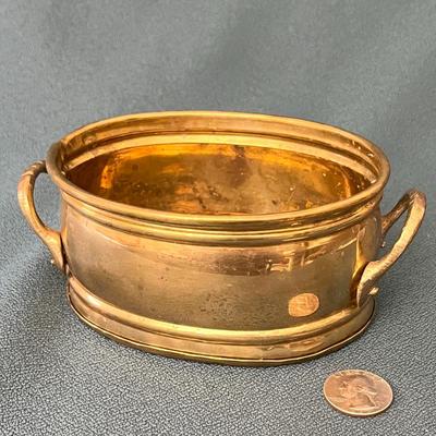 SMALL BRASS PLANTER w/HANDLES MADE IN INDIA