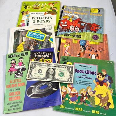 VINTAGE 45 rpm Records WITH STORY BOOKS 6 COUNT