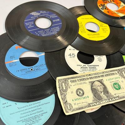 STACK OF 17 COUNT 45 rpm RECORDS ASSORTED ARTISTS