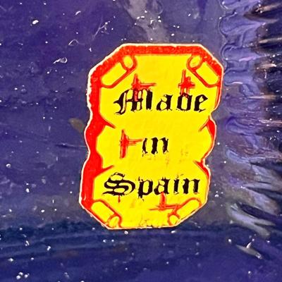 STRIKING 13â€ TALL PURPLE GLASS VASE MADE IN SPAIN