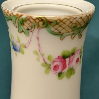 LOVELY HAND PAINTED NIPPON CANDLE HOLDER 