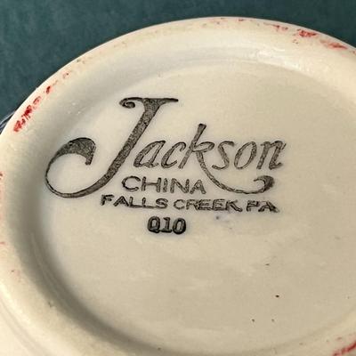 OLD TIME JACKSON CHINA STONE WEAR POT BLUE TRANSFER