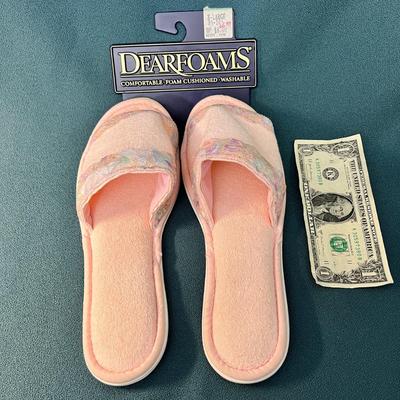 NEW ON CARD DEARFORMS LADIES SLIPPERS SIZE X-LARGE 