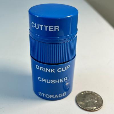 ALL IN ONE PILL CUTTER, CRUSHER, STORAGE & DRINK CUP