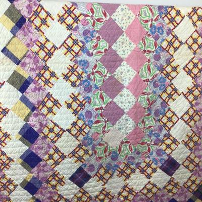 102 Antique. Patchwork Quilt Hand Stitched