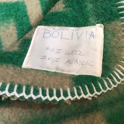 106 Vintage Bolivian Wool Blanket