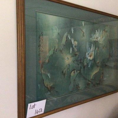162 Oriental Framed Lotus Print