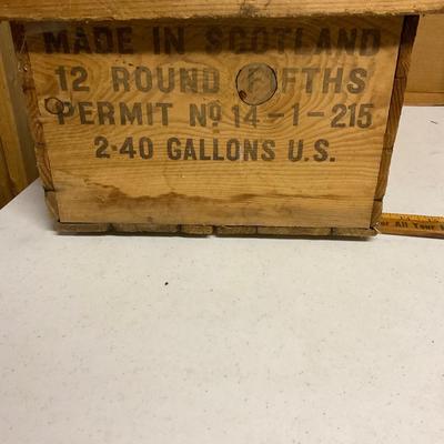 Antique Scotch Whisky Crate 1800â€™s