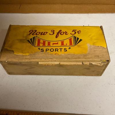 Antique Wood Cigar Box
