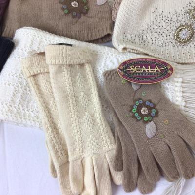 136 Ladies Winter Hats & Gloves Talbots Dior