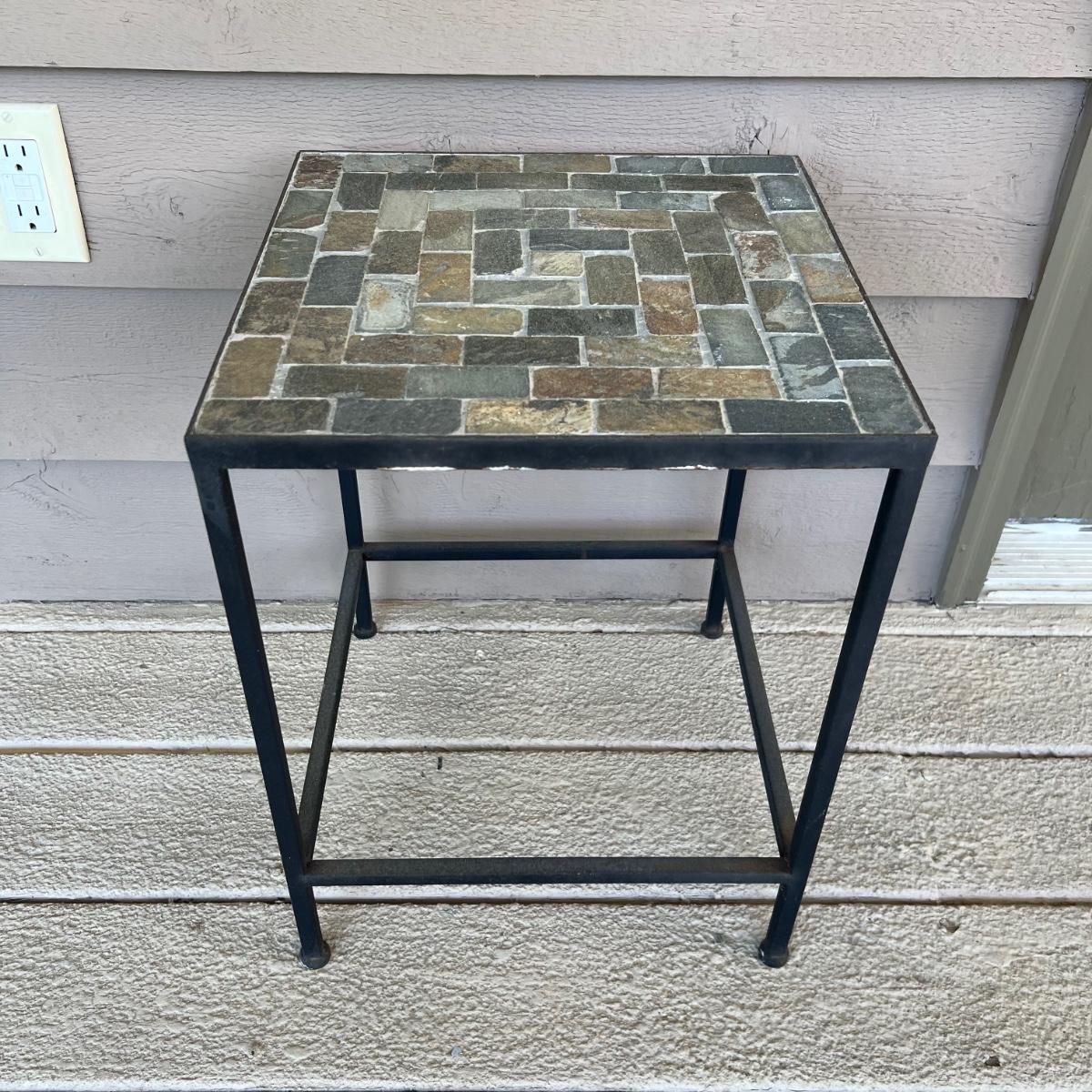 Slate Tile Top End Table (2DRG)