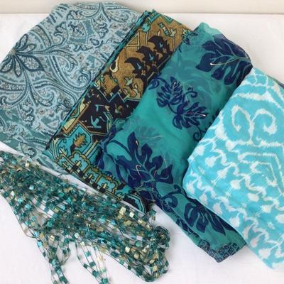 189 Shades of Blue Pashmina Scarf Lot