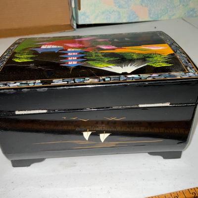 Hand painted Musical Jewelry Box