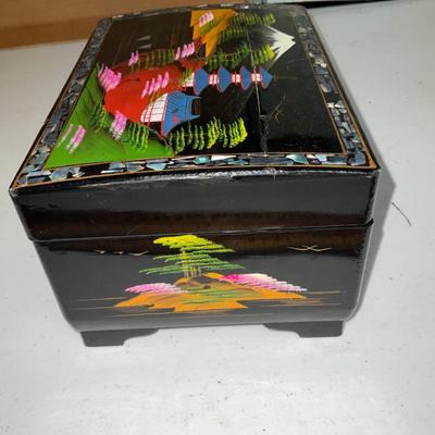 Hand painted Musical Jewelry Box