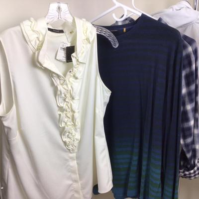 080 Blue & White Ladies Tahari Calvin Klein