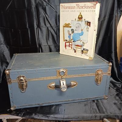 SMALL TRUNK AND NORMAN ROCKWELL BOOK