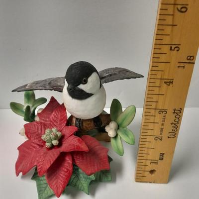 Princeton Gallery Fine porcelain Bird Any Mail? Lenox 1997 Christmas Chickadee and Musical Christmas Doves