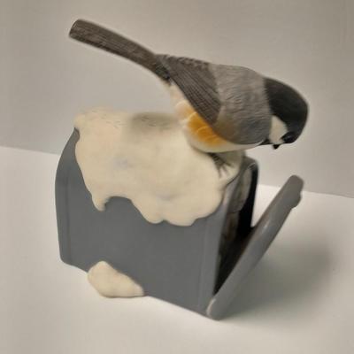 Princeton Gallery Fine porcelain Bird Any Mail? Lenox 1997 Christmas Chickadee and Musical Christmas Doves