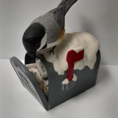 Princeton Gallery Fine porcelain Bird Any Mail? Lenox 1997 Christmas Chickadee and Musical Christmas Doves