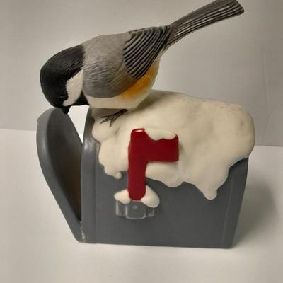 Princeton Gallery Fine porcelain Bird Any Mail? Lenox 1997 Christmas Chickadee and Musical Christmas Doves