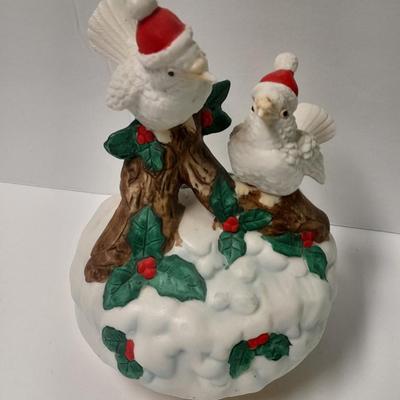 Princeton Gallery Fine porcelain Bird Any Mail? Lenox 1997 Christmas Chickadee and Musical Christmas Doves