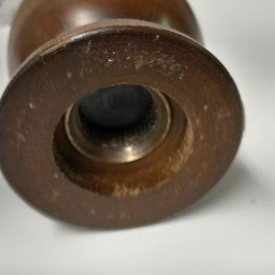 Decorative Noah's Ark Tea pot, Wooden salt & pepper mills, and a Blue Jay figure stealing vegetables.